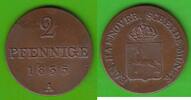 Hannover 2 Pfennige Wilhelm IV. 1830-1837, toll erhalten -