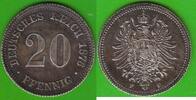 Kaiserreich 20 Pfennig hübsch -