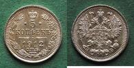 Russland 5 Kopeken Nikolaus II. 1894-1917, toll erhalten -