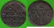 Brandenburg-Preußen Schilling Friedrich Wilhelm 1640-1688, hübsch, seltenes Jahr -