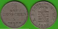 Sachsen 1/2 Neugroschen Friedrich August II. 1836-1854, hübsch -