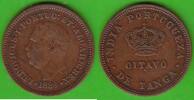 Portugiesisch-Indien 1/8 Tanga Luiz 1861-1888, selten -
