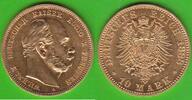 Preußen 10 Mark GOLD, Wilhelm I. 1861-1888, besserer Jahrgang -
