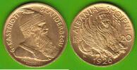 Albanien 20 Franga Ari GOLD, Zogu I. Präsident 1925-1928, König 1928-1939, selten -