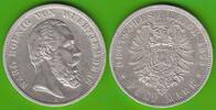 W&uuml;rttemberg 5 Mark 1876 Karl 1864-1891 gutes sehr sch&ouml;n 95,00 EUR  + 6,50 EUR frais d'envoi