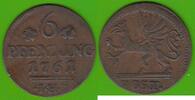 Rostock 6 Pfennig 1761 sehr sch&ouml;n 19,00 EUR  + 4,00 EUR frais d'envoi