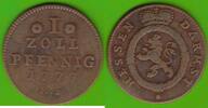 Hessen-Darmstadt 1 Zollpfennig 1777 Ludwig IX. 1768-1790 sehr sch&ouml;n, kle... 14,95 EUR  + 4,00 EUR frais d'envoi