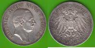 Sachsen 5 Mark 1908 Friedrich August III. 1904-1918, sehr h&uuml;bsch vz+/vz-st 195,00 EUR  + 6,50 EUR frais d'envoi