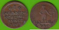 Braunschweig-Wolfenb&uuml;ttel 1 Pfennig 1768 Karl I. 1735-1780, Wilder Mann ... 12,50 EUR  + 4,00 EUR frais d'envoi