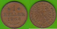 Frankfurt 1 Heller 1864 h&uuml;bsch vz 9,49 EUR  + 4,00 EUR frais d'envoi
