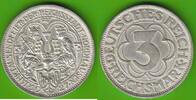 Weimarer Republik 3 Reichsmark 1927 A Nordhausen vz 185,00 EUR  + 6,50 EUR frais d'envoi