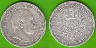 Preu&szlig;en 2 Mark 1884 Wilhelm I. 1861-1888, seltener Jahrgang ss/ss+ 195,00 EUR  + 6,50 EUR frais d'envoi
