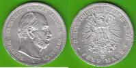 Preu&szlig;en 5 Mark 1876 B Wilhelm I. 1861-1888, sehr h&uuml;bsch vz+, winzige Kra... 385,00 EUR  + 6,50 EUR frais d'envoi