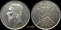 Belgium 1 Franc 1886 Leopold II  100,00 EUR  + 18,50 EUR frais d'envoi