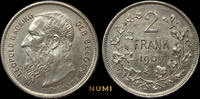 Belgium 2 Francs 1909 Leopold II  100,00 EUR  + 18,50 EUR frais d'envoi