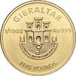 Gibraltar 5 Pounds 1/10 oz, Official gold coin of UEFA European Championship 2024 FB