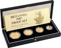 Great Britain Set 1/10 - 1 oz 1987 Gold Britannia Coin Set Proof PP 9499,00 EUR envoi gratuit
