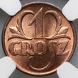 POLAND 1 Grosz 1939 NGC MS 66 RD