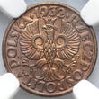 POLAND 1 Grosz 1932 NGC MS 65 BN