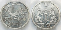 FREE CITY OF DANZIG 2 Gulden PROOF -