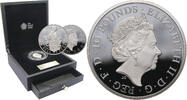 United Kingdom 10 pounds QUEENS BEASTS BLACK BULL OF CLARENCE SILVER PROOF -
