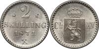Norway 2 skilling 1871 Carl XV UNC- 190,00 EUR  + 15,00 EUR frais d'envoi