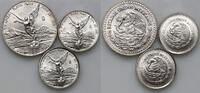 Mexico 2000 Libertad, 1/4 and 1/10 onza, 3 pcs UNC 200,00 EUR  + 15,00 EUR frais d'envoi