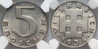 AUSTRIA 5G 1938 NGC MS 63 430,00 EUR  + 25,00 EUR frais d'envoi