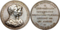 GERMANY Medal 25th. Wedding Anniversary of Wilhelm and Augusta VZ- 210,00 EUR  + 15,00 EUR frais d'envoi
