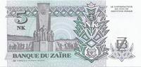 Zaire 5 Nouveaux Makuta ZAIRE - PICK 48 a - 5 NOUVEAUX MAKUTA - 24.06.1993 -