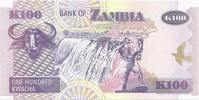 Zambie 100 Kwacha ZAMBIE - PICK 38 b - 100 KWACHA - 1992 - NEUF -
