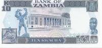 Zambie 10 Kwacha ZAMBIE - PICK 31 b - 10 KWACHA - 1989-1991 -