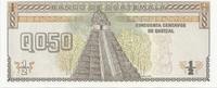 Guatemala 0.50 Quetzales GUATEMALA - PICK 72 - 1/2 QUETZAL - 4/1/1989 - NEUF -