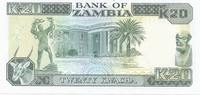 Zambie 20 Kwacha ZAMBIE - PICK 32 b - 20 KWACHA - 1989-1991 -