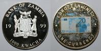 Zambie 1.000 Kwacha ZAMBIE - KM 124 - 1000 KWACHA 1999 - BILLET DE 20 EURO -