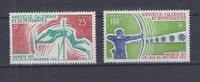 Nouvelle Caledonie Lot de timbres NOUVELLE CALEDONIE - 2 TIMBRES - 25 + 100 FRANCS - PAPEETE 1971 -