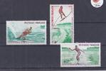 Polynésie française Lot de timbres POLYNESIE FRANCAISE - 10 + 20 + 40 FRANCS 1971 - COUPE DU MONDE DE SKI NAUTIQUE -