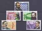 Cuba Lot de timbres CUBA - 5 TIMBRES - 1, 2, 3, 13, 30 CENTAVOS - 1976 - JOUEURS D'ÉCHEC -