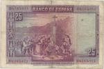 Espagne 25 Pesetas ESPAGNE- PICK 74 - 25 PESETAS - 15/08/1928 - TRES TRES BEAU -