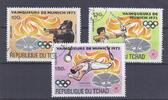 Tchad Lot de timbres TCHAD - 3 TIMBRES - 100, 130 ET 150 FRANCS - 1972 - JO DE MUNICH -