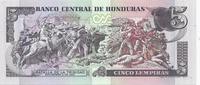 Honduras 5 Lempiras HONDURAS - PICK 63 b - 5 LEMPIRAS - 08/12/1985 - NEUF -