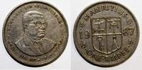 Ile Maurice 1 Roupie ILE MAURICE - KM 55 - 1 RUPEE 1987 - Sir Seewoosagur Ramgoolam -