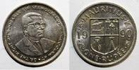 Ile Maurice 1 Roupie ILE MAURICE - KM 55 - 1 RUPEE 1990 - Sir Seewoosagur Ramgoolam -