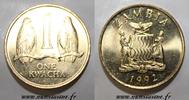 Zambie 1 Kwacha ZAMBIE - KM 38 - 1 KWACHA 1992 - Faucon Taita -
