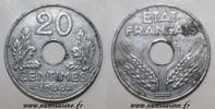 France 20 Centimes GADOURY 321 - 20 CENTIMES 1944 - TYPE 20 - FLAN MINCE - KM 900 -