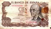 Espagne 100 Pesetas ESPAGNE - PICK 152 a - 100 PESETAS - 17/11/1970 -