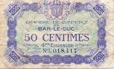 France 50 Centimes 55 - BAR LE DUC - CHAMBRE DE COMMERCE - 50 CENTIMES 1917 -