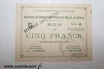 France 5 Francs 08 - MEZIERES BRAUX - BON DE 5 FRANCS 1915 - CAISSE D'EPARGNE - SPECIMEN - DV -