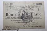 France 1 Franc 08 - SEDAN - BON DE 1 FRANC 1917 - DV -