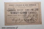 France 25 Centimes 08 - RIMOGNE - BON DE 25 CENTIMES 1917 - DV -